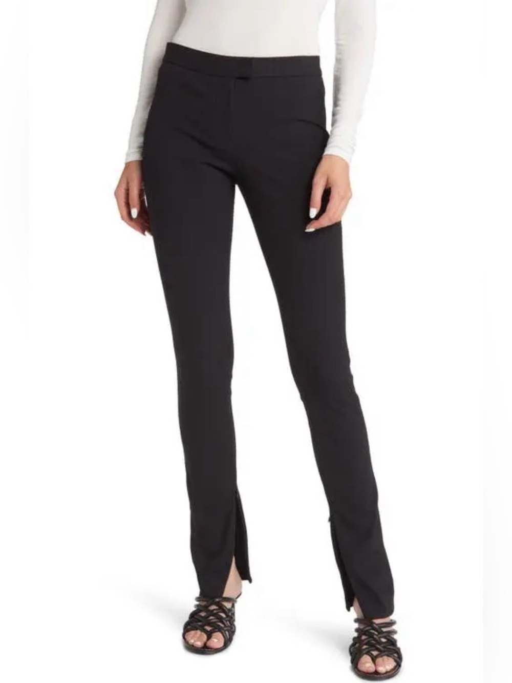 NWOT rag & bone Black Skinny Pants with Ankle Slits